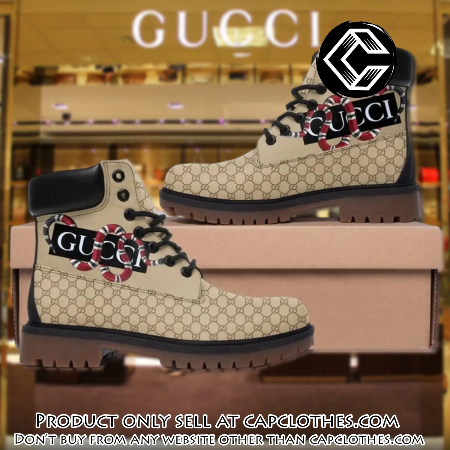 Gucci snake beige luxury brand boots premium gifts for men women cc4452017